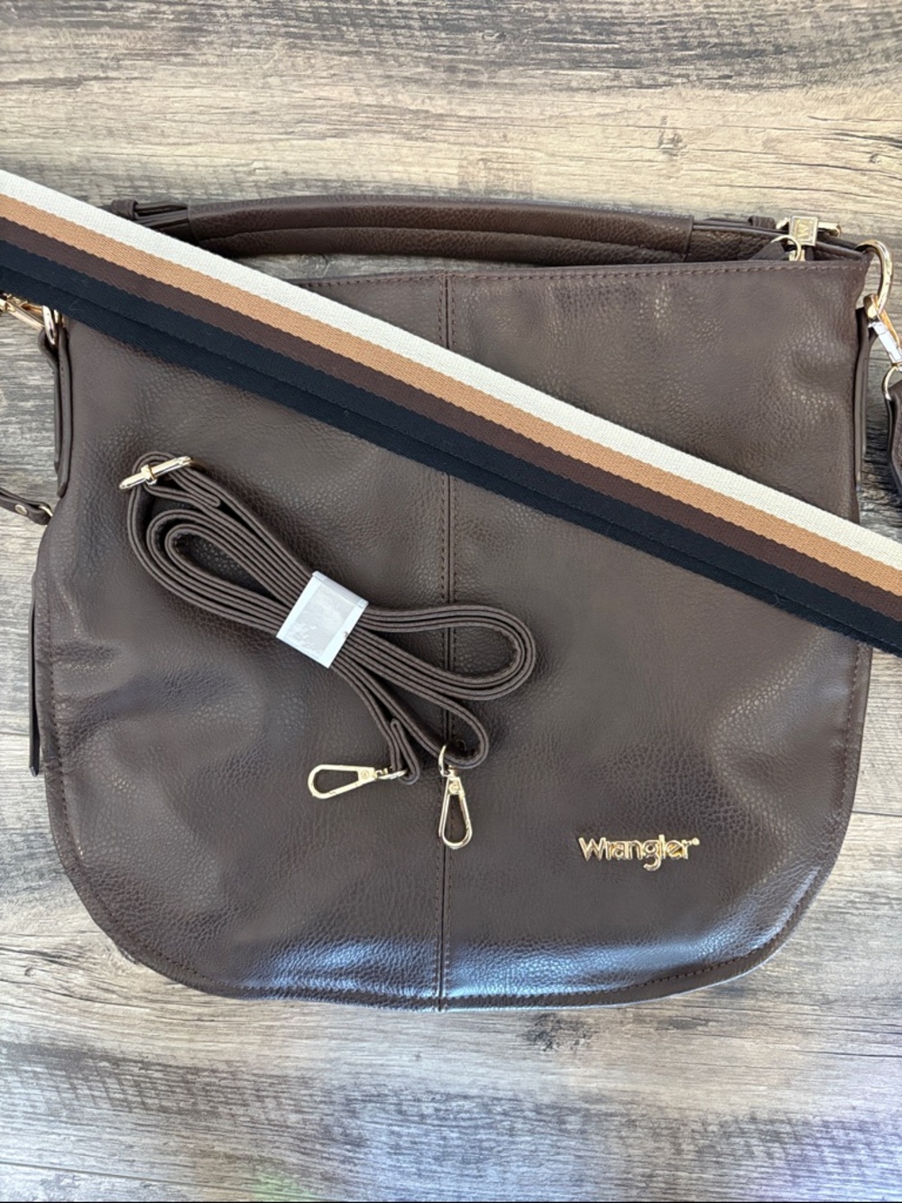 Wrangler Vintage Leather Hobo Bag